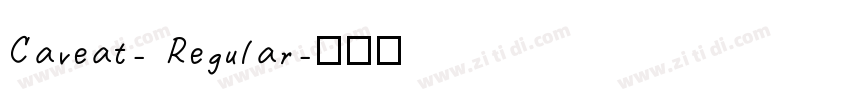 Caveat- Regular字体转换